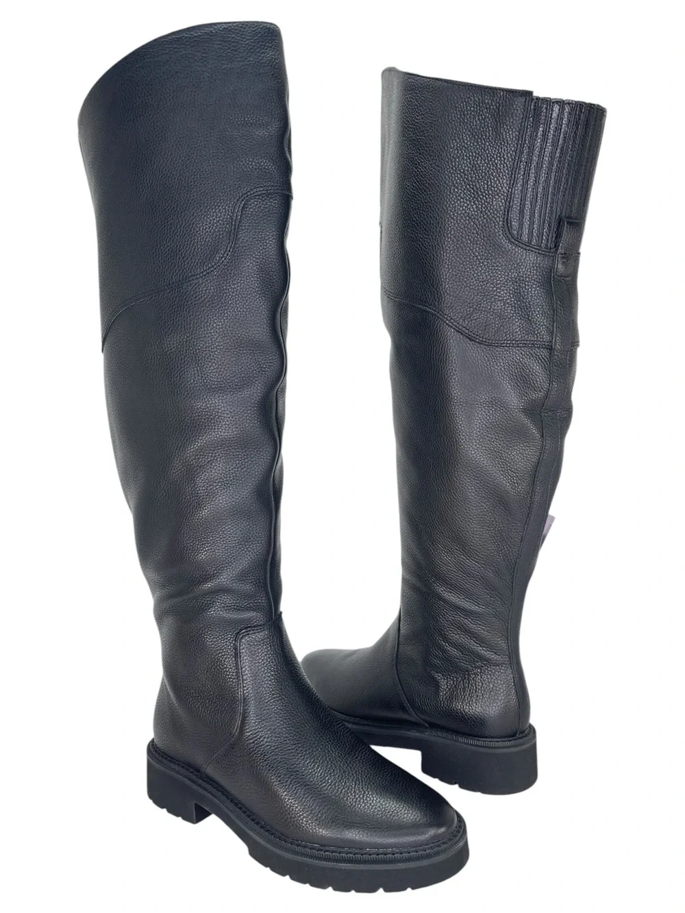 Naturalizer Scarlette Black Leather Wide Calf OTK Womens Boots Size 9M